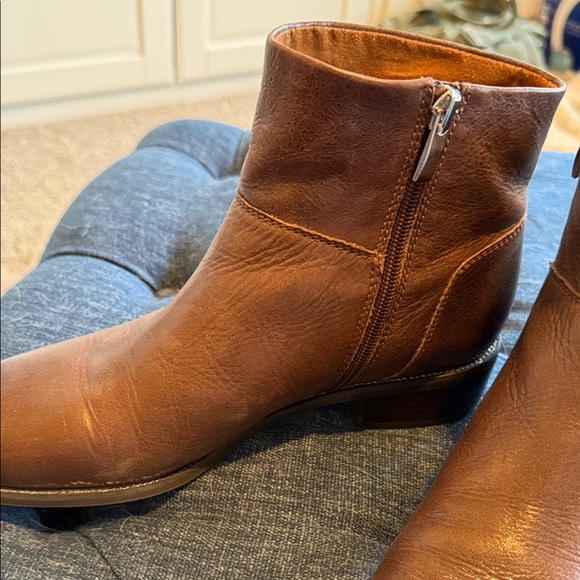 Womens Brown Leather Ankle Boots - Picture 3 of 3